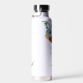 Moeder waterfles met bloemmotief als huwelijkscade (Rechts)