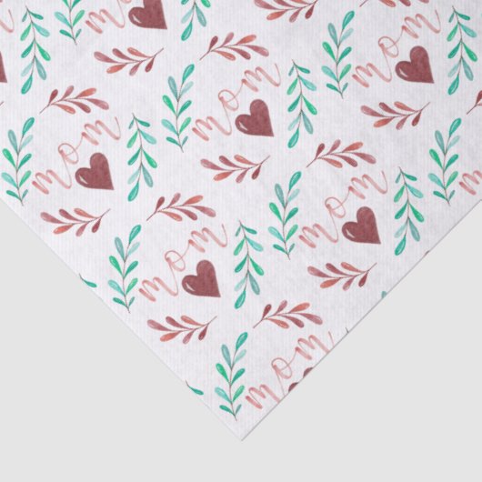 Moeder Waterverf Hart Tissue Papier (Detail)