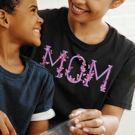 Moeder waterverf kunst orchidee tekst t-shirt