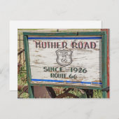 Moeder wegnummer - Route 66 Briefkaart (Voorkant / Achterkant)