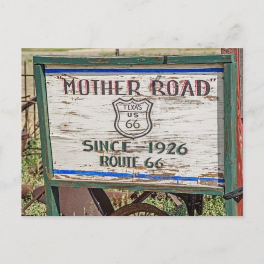 Moeder wegnummer - Route 66 Briefkaart (Voorkant)