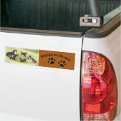 Moeder & Welpen Bumpersticker (Op Truck)