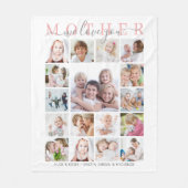 Moeder Wij houden van jou 17 Fotoscript gepersonal Fleece Deken (Voorkant)