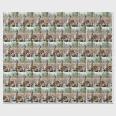 Moeder wilde eend met eendjes cadeaupapier (Vlak)