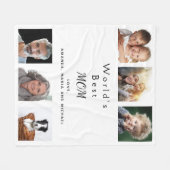 Moeder witte foto collage fleece deken (Voorkant (Horizontaal))