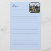 Moeder Wolf en Pups Mountain River Valley Briefpapier (Voorkant)