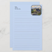 Moeder Wolf en Pups Mountain River Valley Briefpapier (Voorkant / Achterkant)