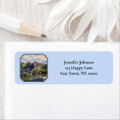 Moeder Wolf en Pups Mountain River Valley Etiket (Insitu)