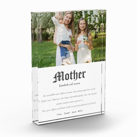 Moeder Woordenboek Definitie Aangepaste foto Cadea (Links)