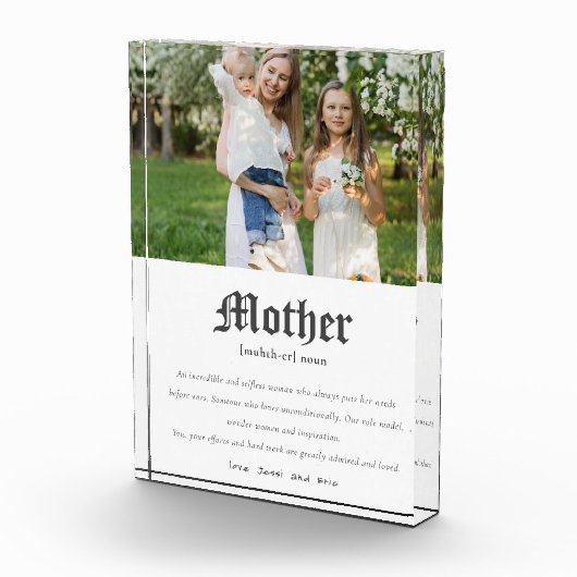 Moeder Woordenboek Definitie Aangepaste foto Cadea (Rechts)