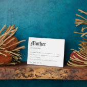 Moeder Woordenboek Definitie op maat Fotoplaat (Zijkant)