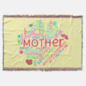 Moeder Word Cloud Deken (Voorkant)