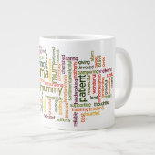 Moeder Word Cloud Grote Koffiekop (Voorkant rechts)