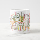 Moeder Word Cloud Grote Koffiekop (Voorkant)