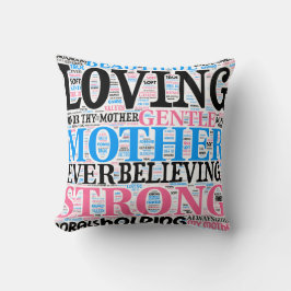 Moeder Word Cloud Pillow Style 2 Kussen