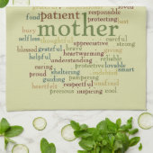 Moeder Word Cloud Theedoek (Gevouwen)