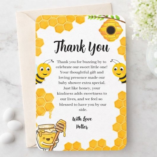 Moeder worden Baby Shower Bedankkaart