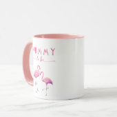 Moeder Worden Flamingo Baby Shower Mok (Voorkant links)