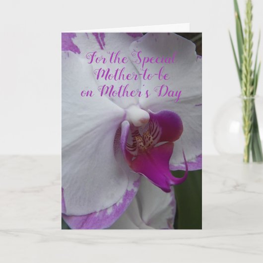 Moeder Worden Orchidee Bloesem Bloem Moedersdag Kaart (Voorkant)