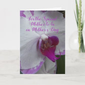 Moeder Worden Orchidee Bloesem Bloemen Moederdag Kaart (Voorkant)