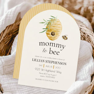 Moeder wordende Bij Hommeltje Geel Baby Shower Kaart