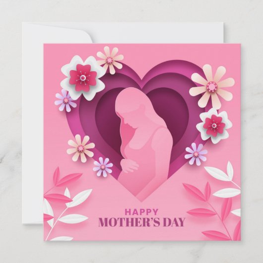 Moeder wordende Moedersdag kaart (Voorkant)