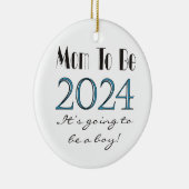 Moeder wordt baby boy 2024 Ornament (Rechts)