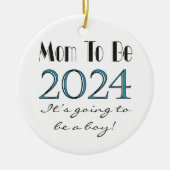 Moeder wordt baby boy 2024 Ornament (Voorkant)