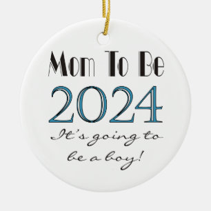 Moeder wordt baby boy 2024 Ornament