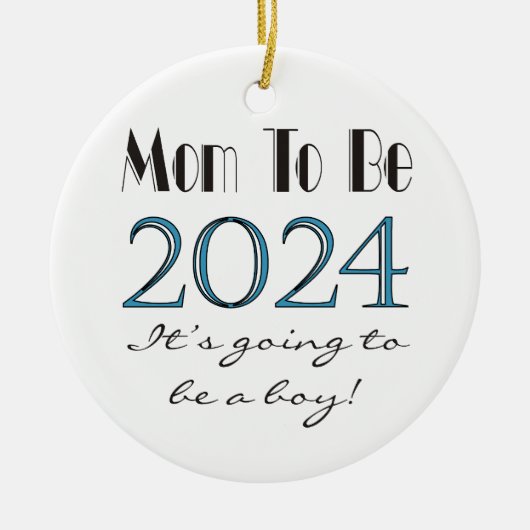 Moeder wordt baby boy 2024 Ornament (Voorkant)