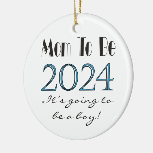 Moeder wordt baby boy 2024 Ornament (Links)