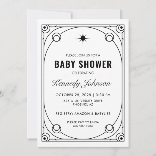 Moeder wordt Baby shower Kaart (Achterkant)