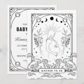 Moeder wordt Baby shower Kaart (Voorkant / Achterkant)