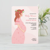 Moeder wordt Baby Shower Uitnodigingen (Staand voorkant)