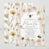 Moeder wordt bij Chamomile Roze Drive-by Baby Show Kaart (Voorkant / Achterkant)