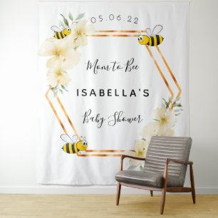 Moeder wordt bijenbloemen god geometrisch Baby Sho Wandkleed