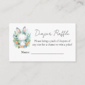 Moeder wordt Ear Hop Blue Pink Bunny Baby shower Informatiekaartje (Voorkant)