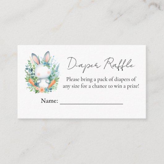 Moeder wordt Ear Hop Blue Pink Bunny Baby shower Informatiekaartje (Voorkant)