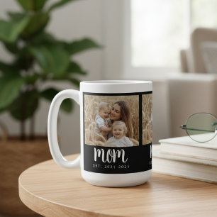 Moeder Wordt Gevestigd Script Zwart 3 Foto Koffiemok