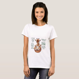 Moeder wordt Giraffe Foetus Berichten Grappig Groe T-shirt