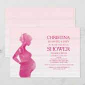 Moeder wordt roze Baby shower Kaart (Voorkant / Achterkant)