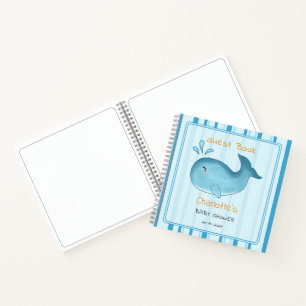 Moeder Wordt Schattige Walvis Baby Shower Gastboek Notitieboek