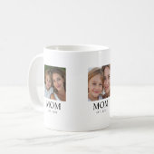 Moeder Wordt Script Zwart 3 Foto Koffiemok (Voorkant links)
