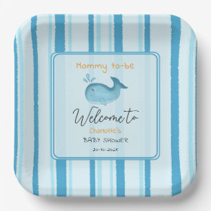 Moeder Wordt Te Cute Walvis Baby Borrel Papieren Bordje