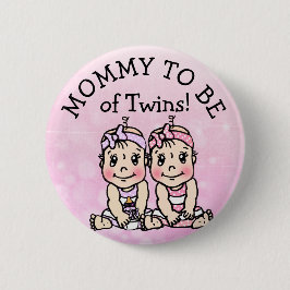 Moeder wordt van Twin Girls, Baby shower Button