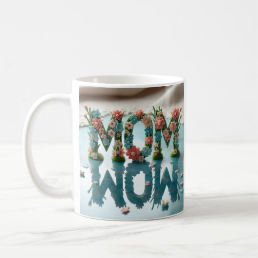 Moeder Wow Weelderig Bloemmotief Koffiemok (Links)