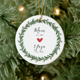 Moeder   Yaya Jaar Opricht. Keramische Ornament