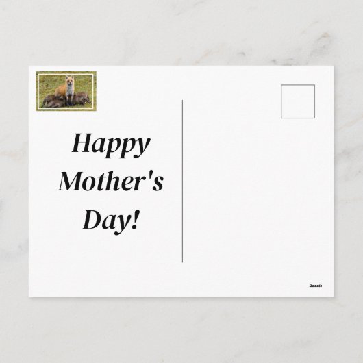 Moeder zal zijn als feestdagenkaart (Achterkant)