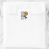 Moeder, ze is sterk vierkante sticker (Tas)