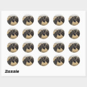 Moeder zebra en jonge zebra ronde sticker (Vel)
